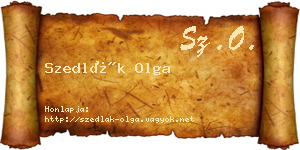 Szedlák Olga névjegykártya