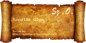 Szedlák Olga névjegykártya